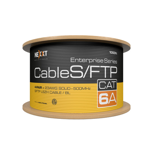 CABLE NEXXT SOLUTIONS S/FTP EN BOBINA - CAT 6A, 305M, AZUL