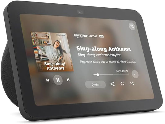Alexa Echo Show 8 - con audio espacial, hub de Smart Home y Alexa color Negro