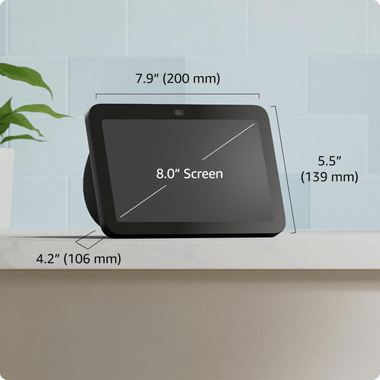Alexa Echo Show 8 - con audio espacial, hub de Smart Home y Alexa color Negro