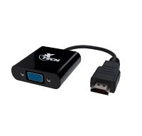 Adaptador de vídeo - HDMI tipo A de 19 pines - VGA - Negro - XTC-363