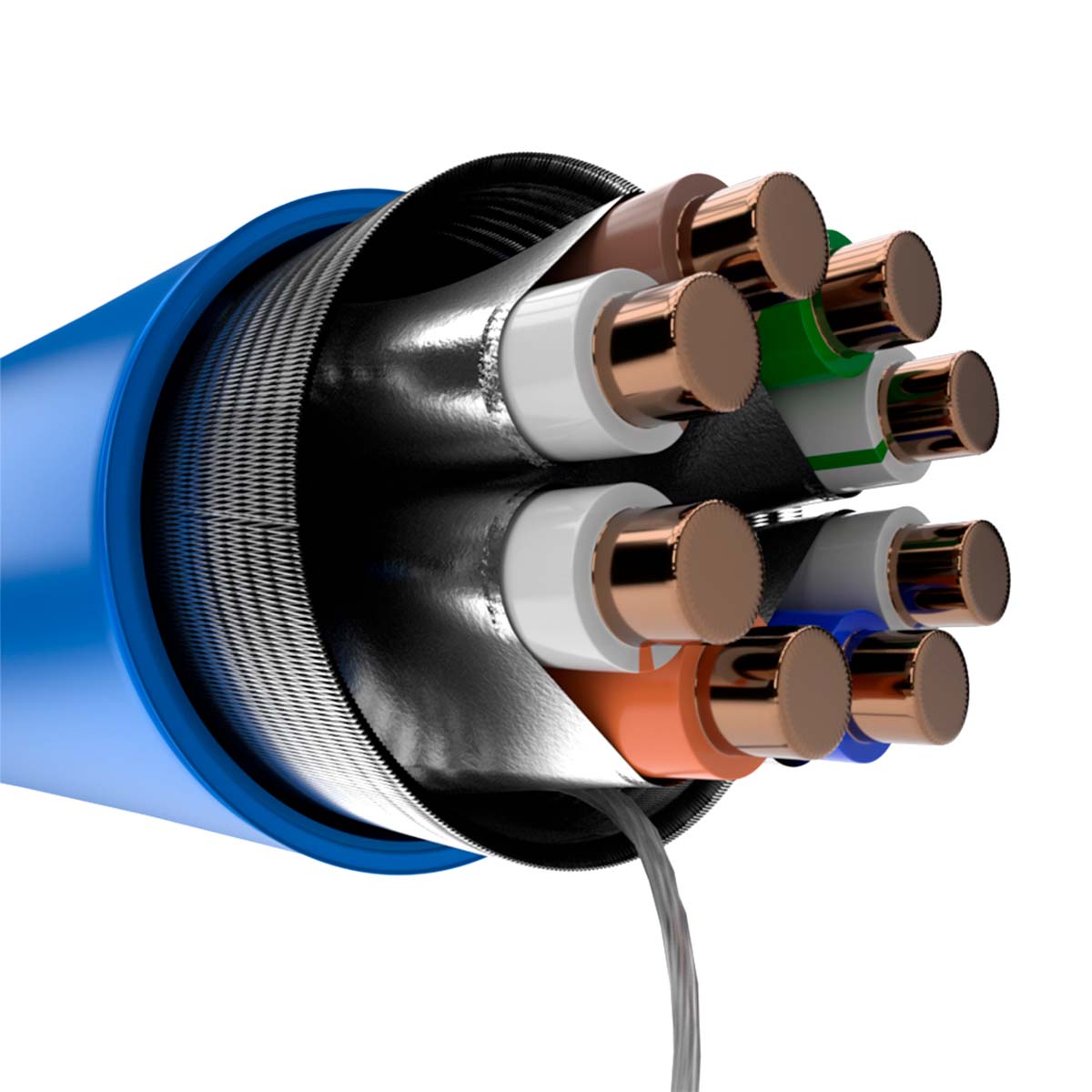 CABLE NEXXT SOLUTIONS S/FTP EN BOBINA - CAT 6A, 305M, AZUL