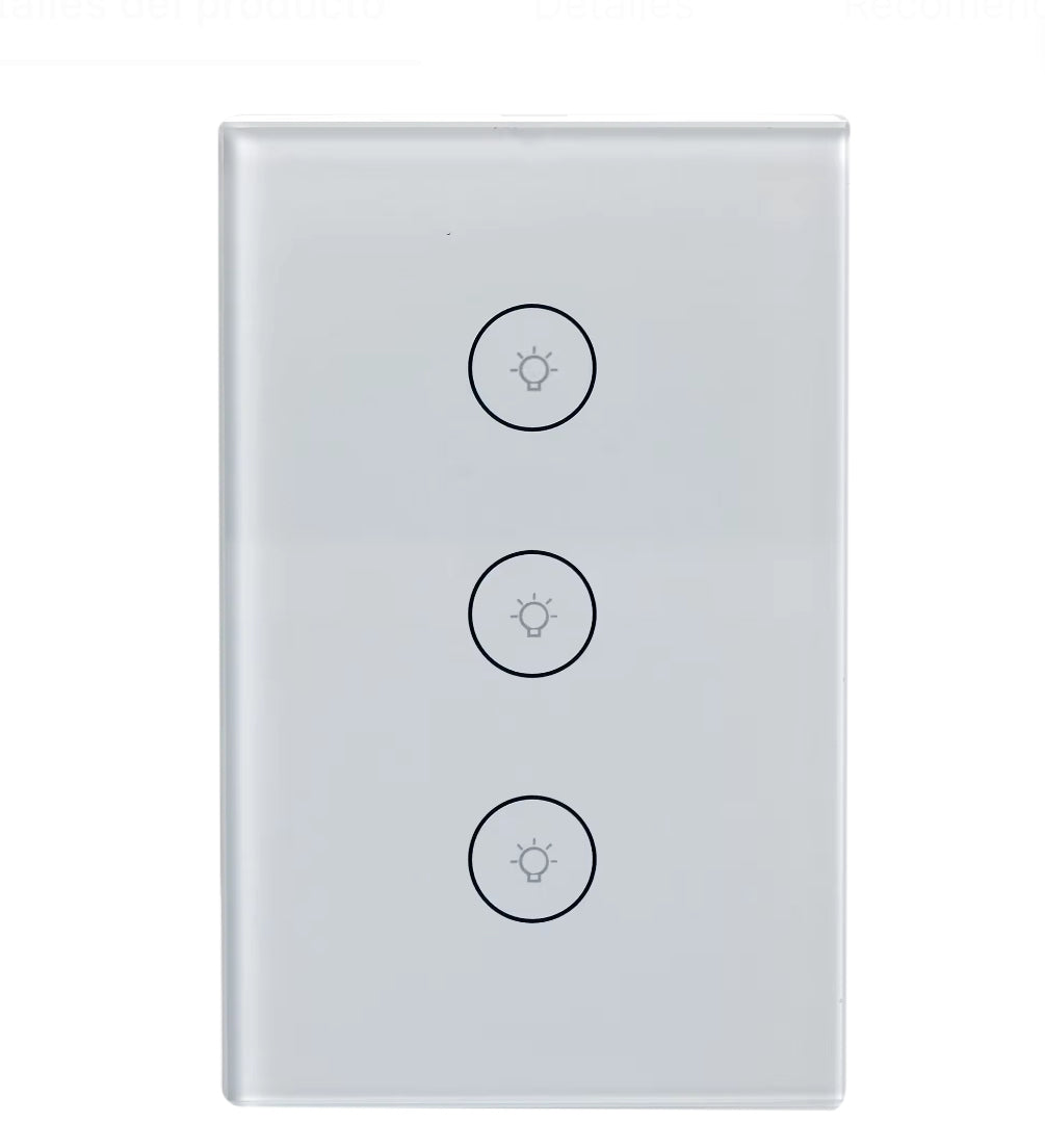 Interruptor Tactil 3 vías dimmer WiFi