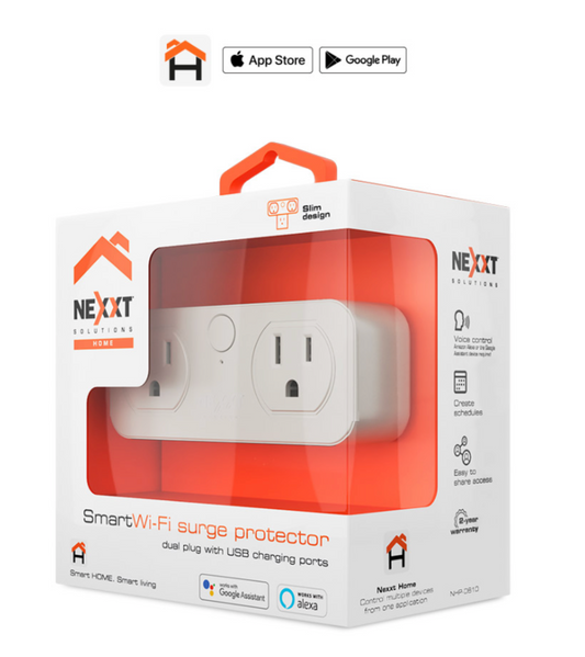 Enchufe doble con puertos de carga USB