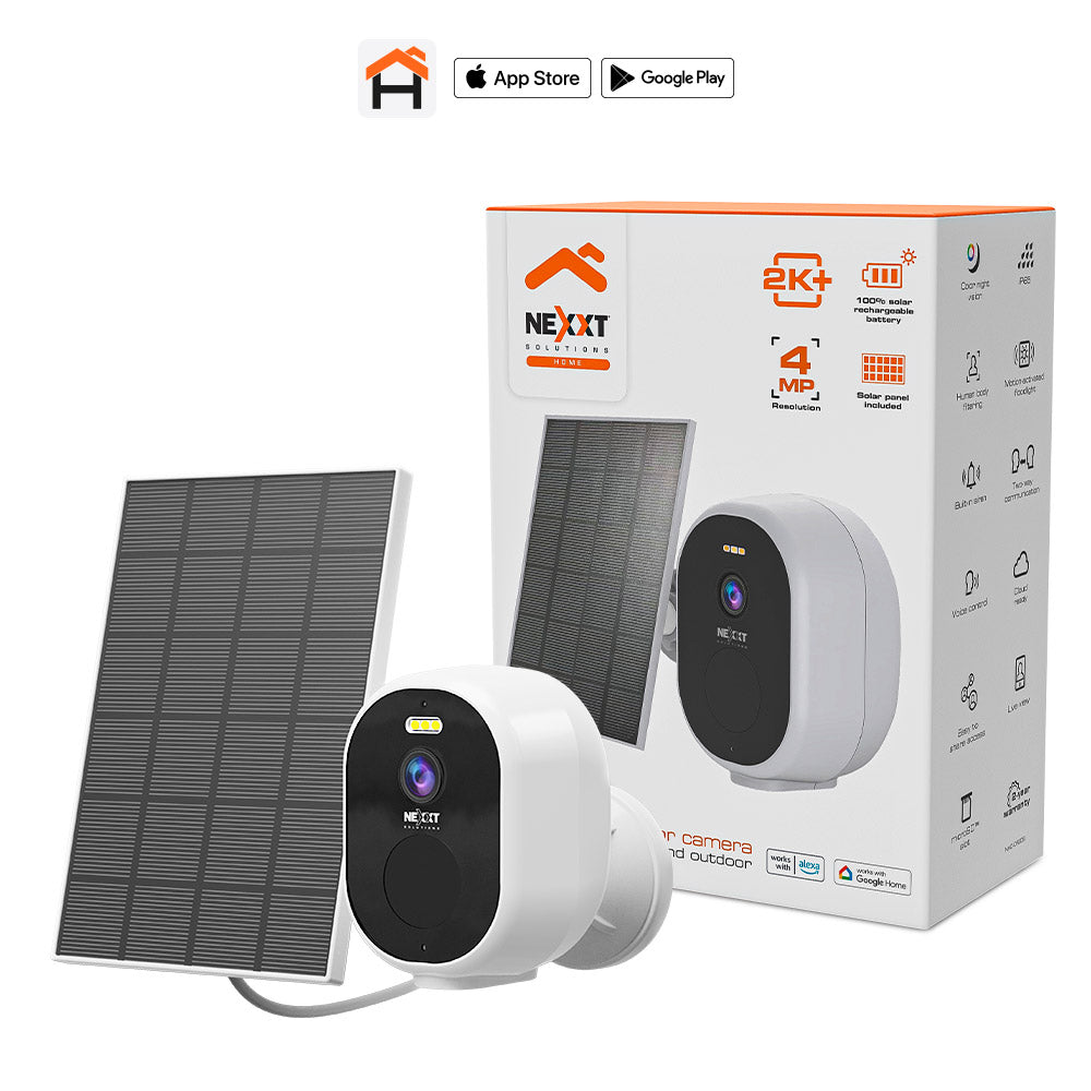 Cámara con panel solar Wi-Fi para Interiores y Exterior