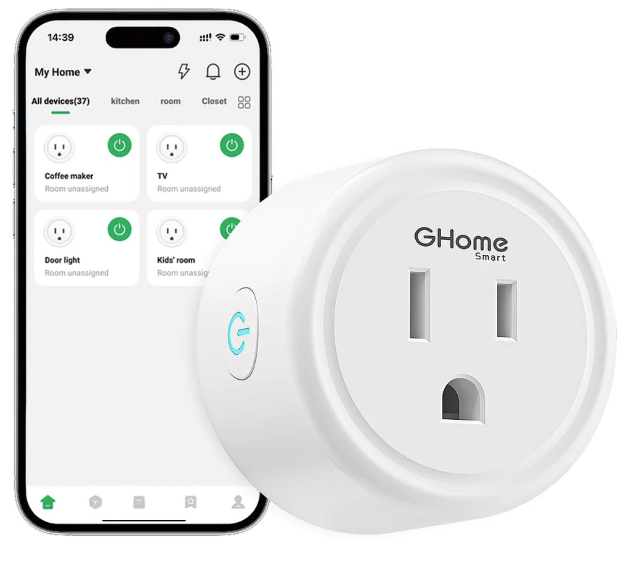 Enchufe inteligente Wi-Fi Mini| 10A |WP5| GHome