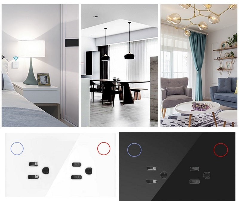 Toma corriente de pared inteligente WiFi - Negro