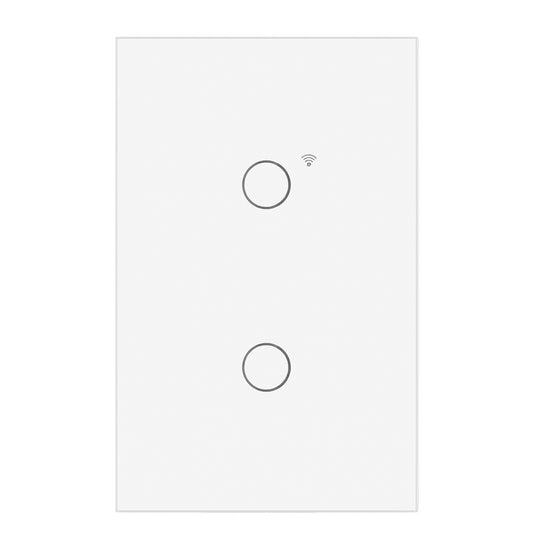 Interruptor inteligente tactil - 2 botones Blanco
