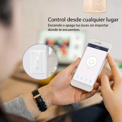 Interruptor Inteligente Tactil - 3 botones Blanco