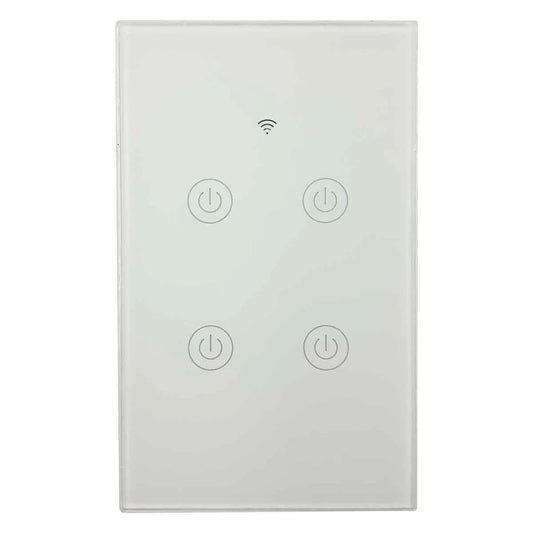 Interruptor Tactil Inteligente - 4 botones blanco
