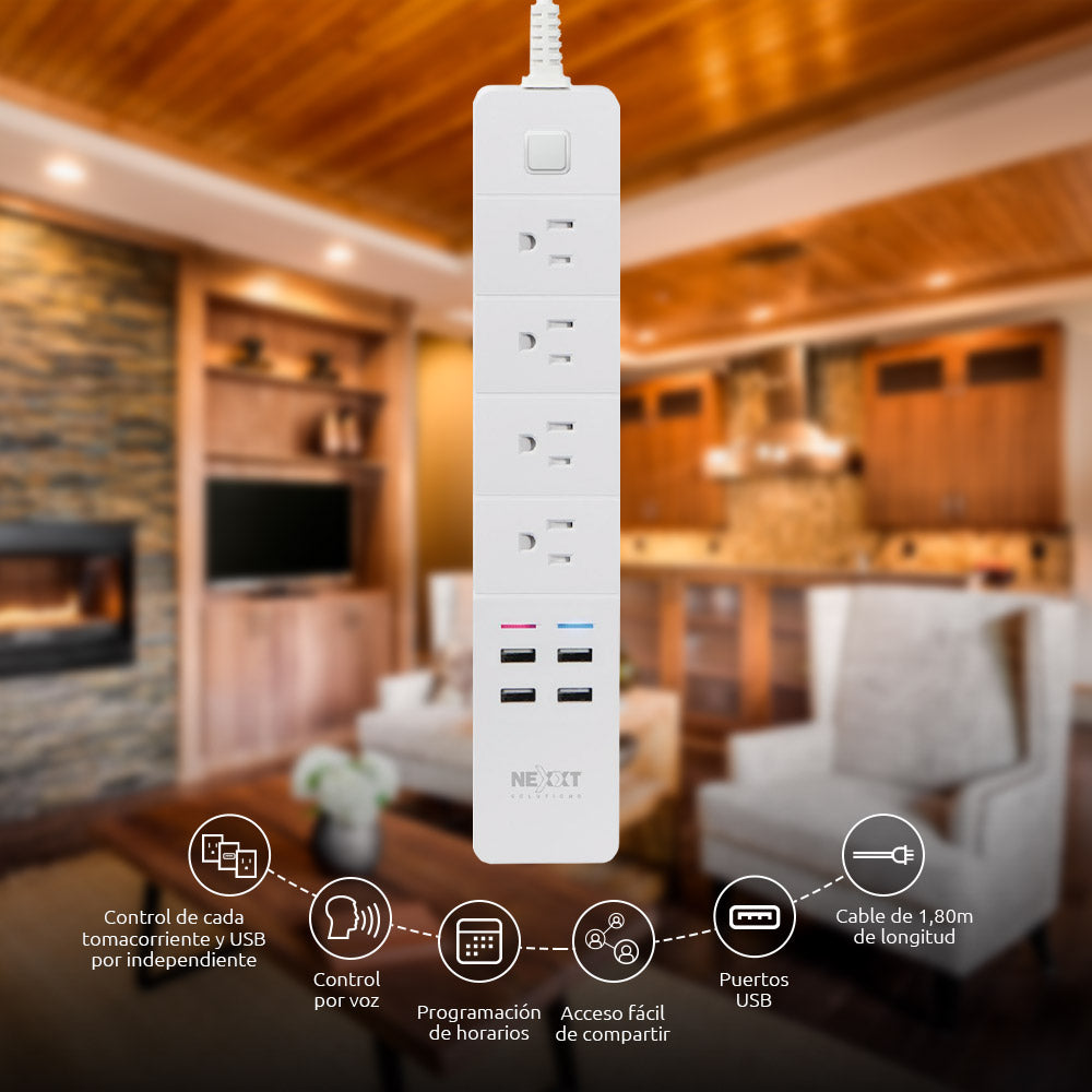 Regleta inteligente Wi-Fi para interior 110V