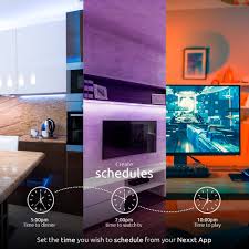 Kit de Luces LED y Cámara Inteligentes para TV de 55"- 65", RGBIC, 210 Lúmenes, WiFi 2.4GHz, 24W, Longitud 3.8m