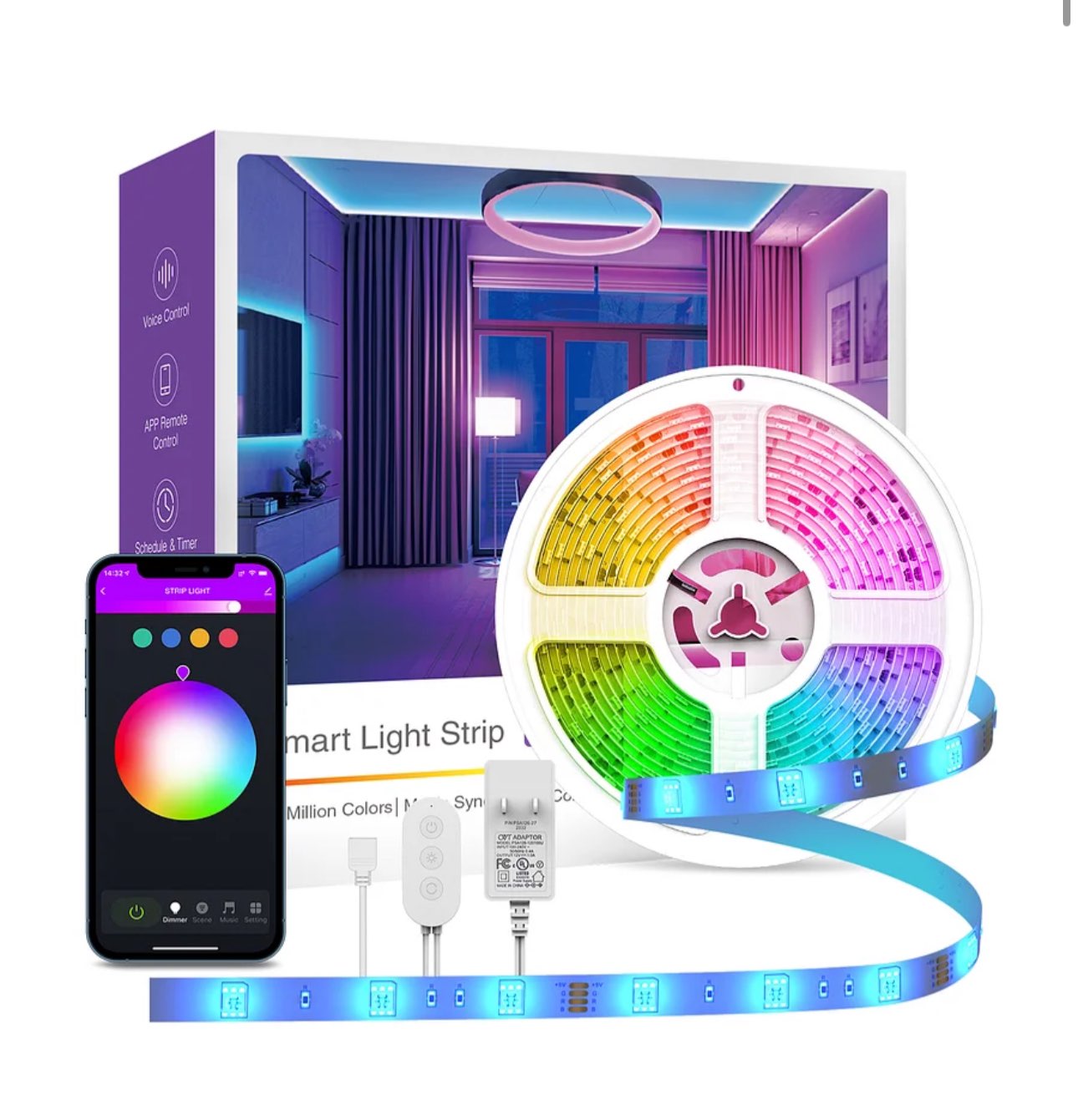 Tira LED Inteligente 5 Metros WiFi – RGB Multicolor – Compatible Alexa y Google – Control por App