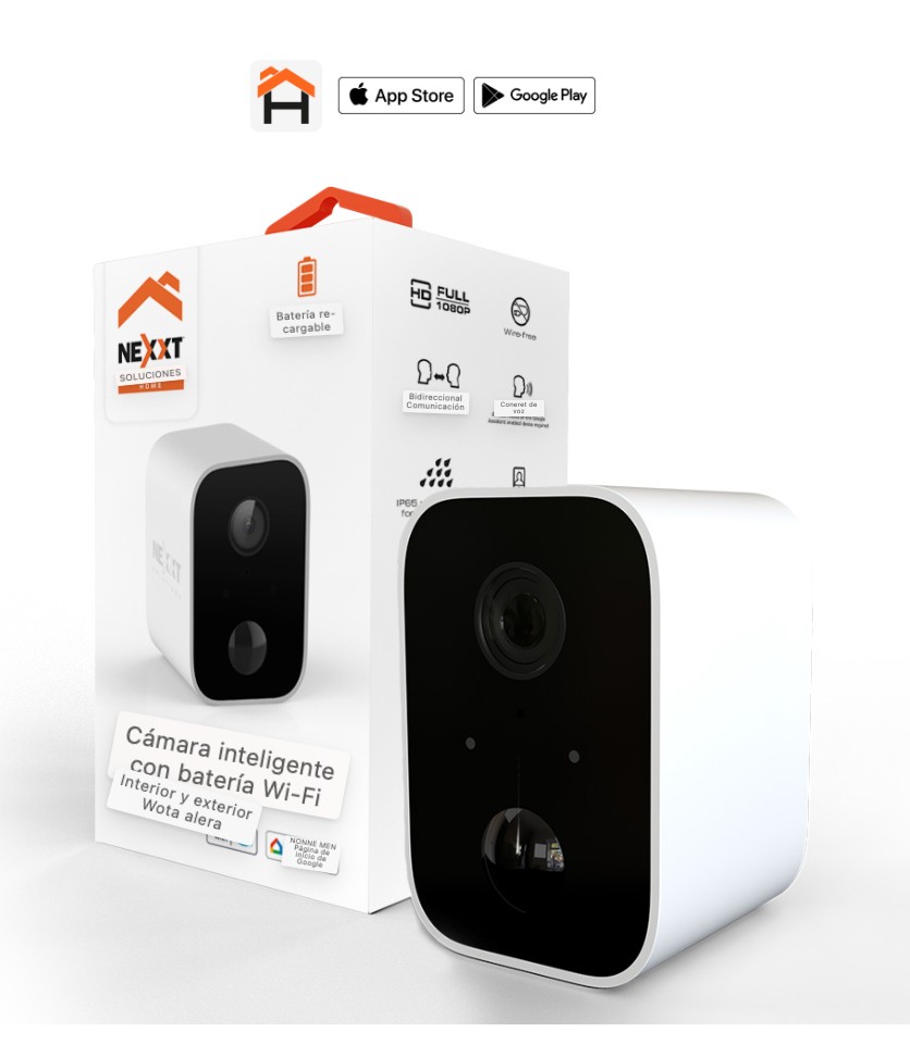 Cámara de Seguridad WiFi con Batería – Inalámbrica – Interior/Exterior – Recargable– Visión Nocturna