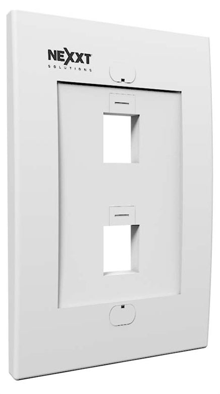 Placa de Pared para Conectores Tipo Keystone, 2 Puertos