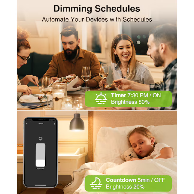 Interruptores Dimmer SW2 WiFi – Paquete 4 Unidades