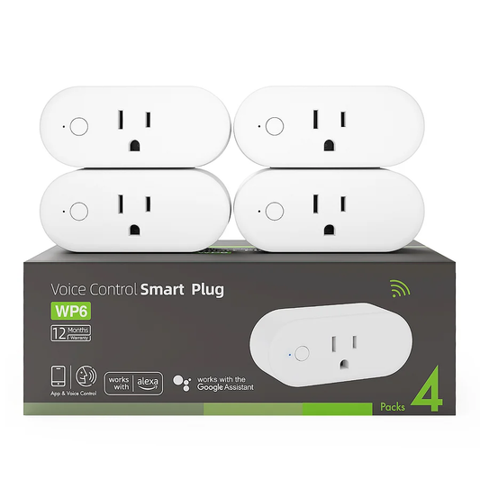 Enchufe Inteligente WiFi 15A – Compatible con Alexa y Google – Control por App y Voz | 4 unidades