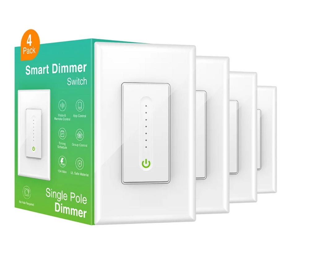 Interruptores Dimmer SW2 WiFi – Paquete 4 Unidades