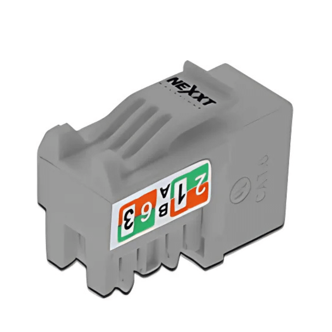 Módulo Keystone, Jack RJ45 Cat6, Sin blindaje, Tipo 110, Gris
