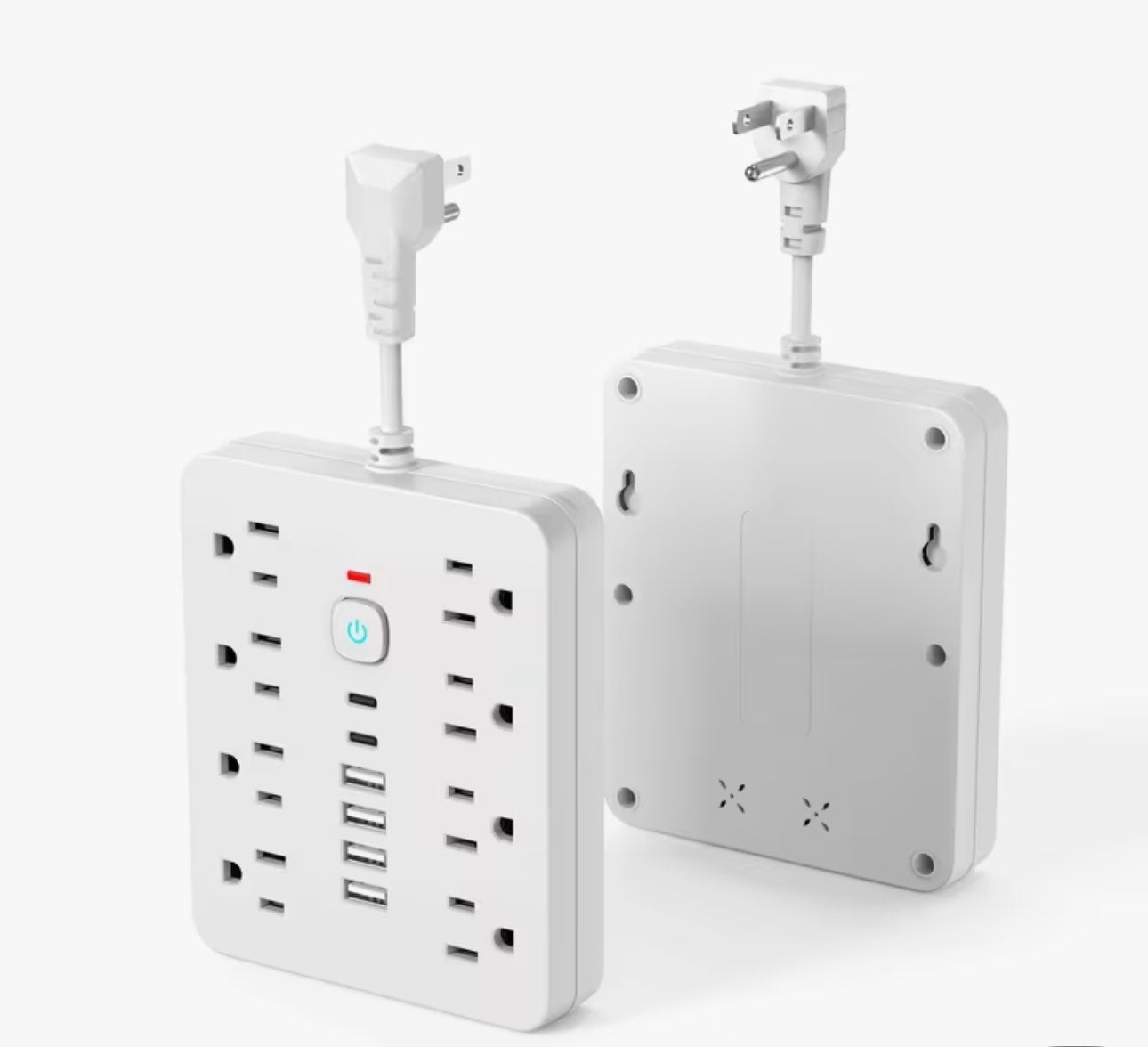 Regleta múltiple 14 en 1 (puerto regular,USB y tipo C)