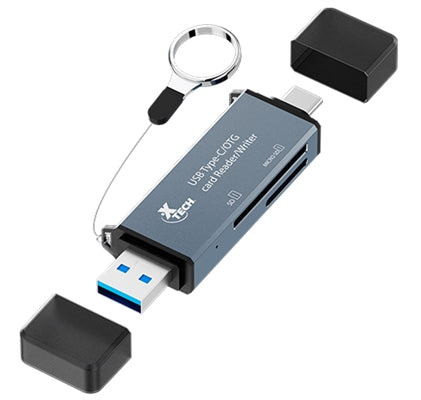 Adaptador USB-C y USB-A a Lector de Tarjetas, TF/SD, MicroSD